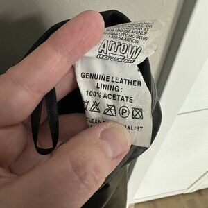 100% genuine leather pants straight leg high rise black 8